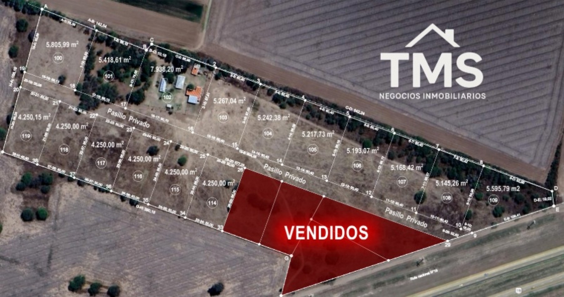 Lotes Industriales sobre RN 19 - De 4.250 m2 a 5.800 m2